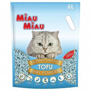 Nisip Pisici Tofu Baby Powder, Miau Miau 6L