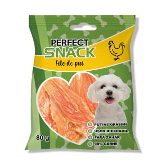 Perfect Snack, recompense delicioase pentru caini,  File pui,   80 g