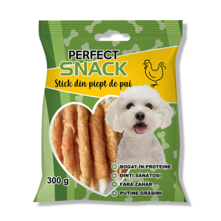 Perfect Snack, recompense delicioase pentru caini, Stick din piept de pui,   300 g