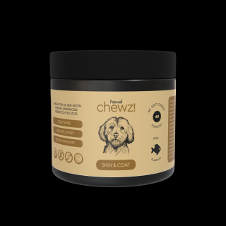 Petswell Chewz Skin  Coat 60 Comprimate masticabile cu vita