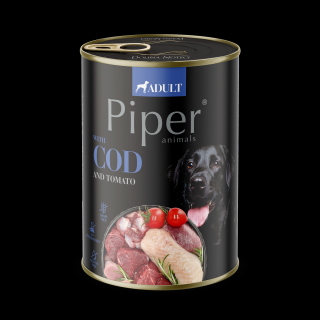 Piper Adult, Hrana Umeda, Carne de Cod si tomate, 400 g