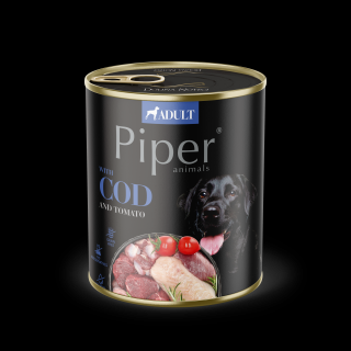 Piper Adult, Hrana Umeda, Carne de Cod si tomate, 800 g