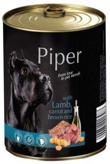 Piper Adult, Hrana Umeda, Carne de Miel, Morcovi si Orez Brun, 400 g