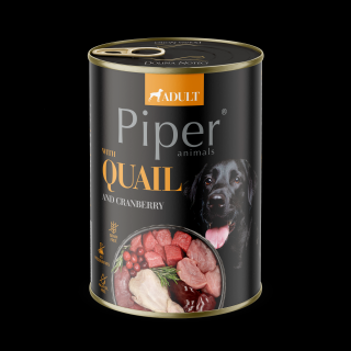 Piper Adult, Hrana Umeda, Carne de Prepelita si merisor, 400 g