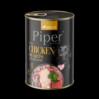 Piper adult, Hrana umeda, Inimi de pui si spanac 400 g