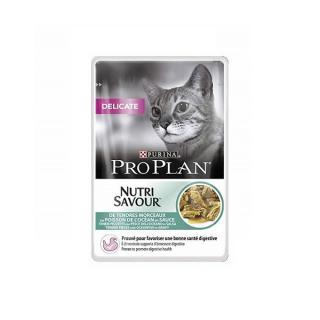 Pro Plan Delicate Nutrisavour Sos cu peste oceanic, 24x85 g