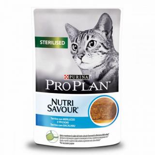 Pro Plan Sterilised Nutrisavour cu Cod, 1 x 75 g