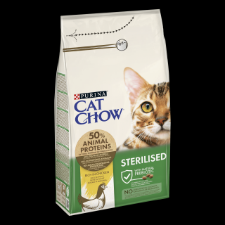 Purina Cat Chow Pisica Adult Sterilizat cu Pui - 1.5 kg