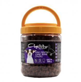 Recompense delicioase pentru caini Agility LSDC-34, mini oase de rata, 700g
