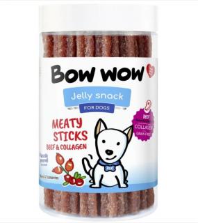 Recompense pentru caini Bow Wow, betisoare de carne de vita si colagen, 17 buc