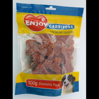 Recompense pentru caini Enjoy Carnivore cu miel si orez 300 g