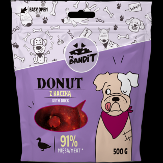 Recompense pentru caini Mr. Bandit Donut, rata, 500g