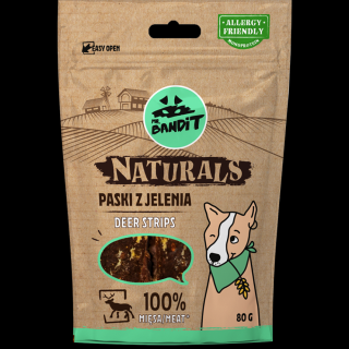 Recompense pentru caini Mr. Bandit Natural, cerb, 80g