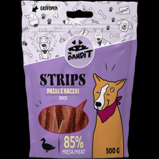 Recompense pentru caini Mr. Bandit STRIPS, rata, 80g