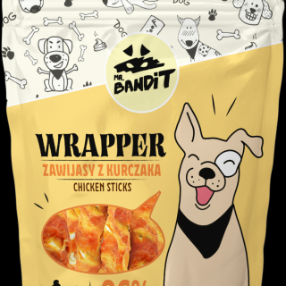 Recompense pentru caini Mr. Bandit WRAPPER XXXL, pui, 500g