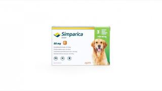 Simparica Caine 80 mg (20-40 kg), 3 comprimate