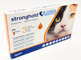 Stronghold Plus Pisica 30 mg, 0.5 ml  (2.5 - 5 kg), 3 pipete