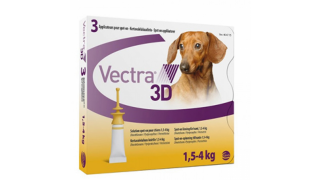 Vectra 3D solutie spot-on pentru caini 1.5-4kg, 3 pipete