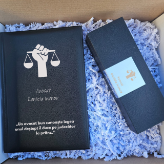 Cadou pentru avocat Agenda personalizata + Set de scris