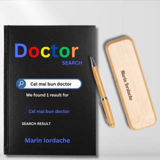 Cadou pentru Doctor - Agenda personalizata + set scris
