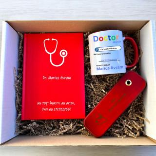 Cadou pentru Doctor - Agenda +Set scris + Cana
