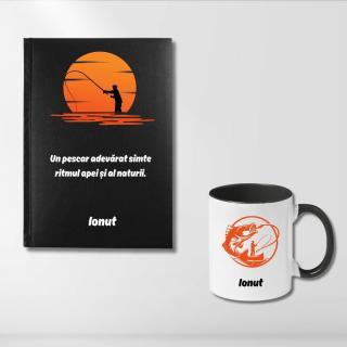 Cadou pentru Pescar - Agenda personalizata + cana