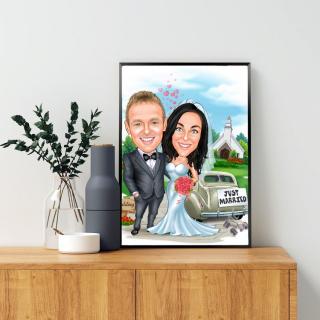 Caricatura Just Married