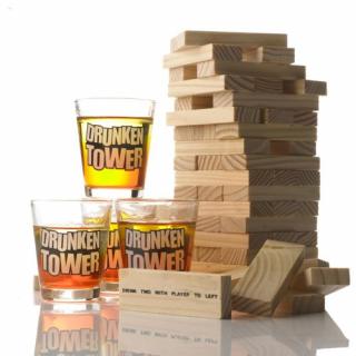 Joc de societate - Jenga cu shoturi Drunken Tower