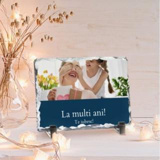 Rama Foto Personalizata Ardezie -Blue