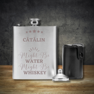 Set GENTLEMAN  cu sticluta personalizata  -Might Be Water Might Be Whiskey