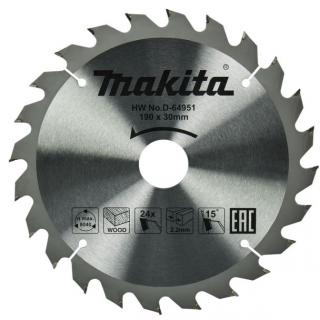 MAKITA Disc D-64951 pentru fierastrau circular, 190x30 mm, 24 dinti, pentru lemn