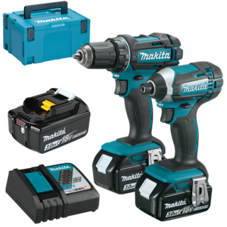 MAKITA DLX2127J1 Masina de gaurit si insurubat (DDF482Z) Li-Ion, 18V, 62Nm + Masina de insurubat cu impact (DTD152Z) Li-Ion, 18V, 166Nm  + 3X ACUMULATOR LI-ION, 18V, 3AH + INCARCATOR + MAKPAC