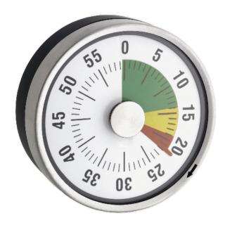 Cronometru ,  Automatik,   pentru gestionarea timpului, cu disc in culorile semaforului si magnet