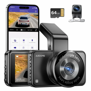 Camera auto de bord AZDOME M17 FHD 1080P, WiFi, Night Vision, 150°, ecran 3 , aplicatie dedicata, G-sensor si monitorizare parcare