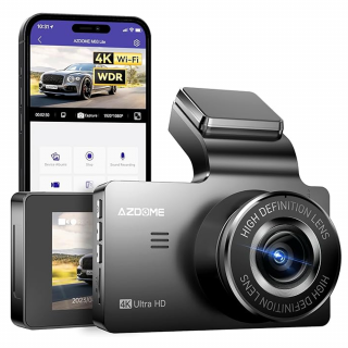 Camera auto de bord AZDOME M63 Lite 4K 2160P, WiFi, WDR Night Vision, 170°, ecran IPS 3 , aplicatie dedicata, G-sensor si monitorizare parcare