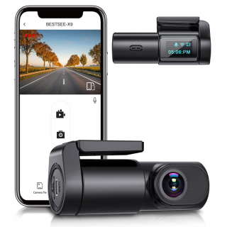 Camera auto de bord Bestsee X9, WiFi 1080P, Super Night Vision, 170°, ecran 0.96 , aplicatie dedicata, G-sensor si monitorizare parcare
