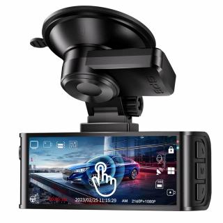 Camera auto de bord fata-spate REDTIGER F7N Touch 4K+FHD, WiFi, Night Vision, 170°, ecran tactil IPS 3.18 , GPS, aplicatie dedicata, G-sensor si monitorizare parcare