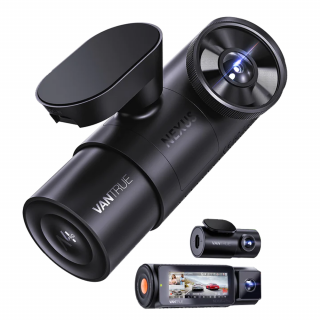 Camera auto tripla Vantrue N4 Pro fata-spate-interior, WiFi 5GHz 4K + 1080P + 1080P HDR, control vocal, Night Vision, ecran 2.45 , GPS, G-sensor si monitorizare parcare