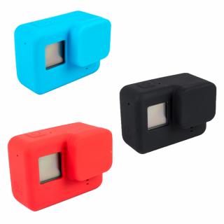 Carcasa de protectie din silicon fara rama, compatibila cu GoPro Hero 5 / 6 / 7 (Albastru)