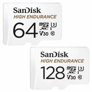 Card de memorie SanDisk micro SD High Endurance Video 64 GB / 128 GB, Class 10, V30, UHS-I U3 + adaptor (128 GB)