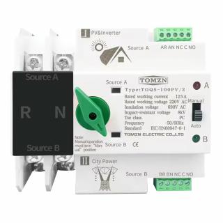 Comutator automat transfer intre retea si panouri fotovoltaice 2P, 230V - 125A