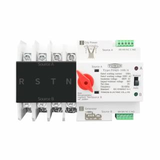 Comutator de transfer automat ATS trifazic pentru transfer retea-generator 4P, 220V 100A