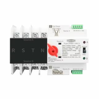 Comutator de transfer automat ATS trifazic pentru transfer retea-generator 4P, 220V 63A