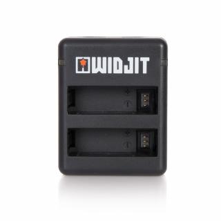 Incarcator dublu Widjit pentru baterii GoPro Hero 4 (Negru)