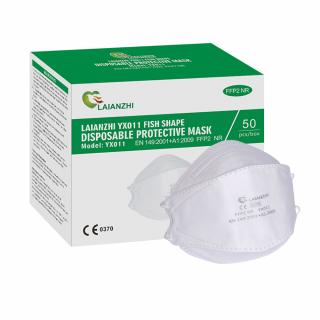 Set 10 masti de protectie respiratorie FFP2 YX011, 4 straturi - Alb