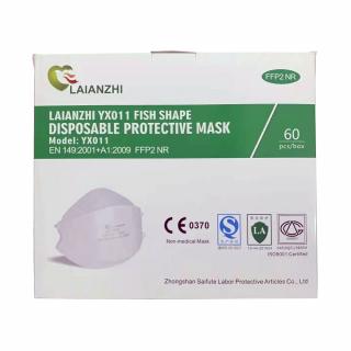 Set 60 masti de protectie respiratorie FFP2 YX011, 4 straturi - Alb