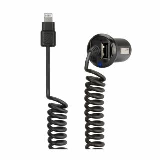 StrikeDRIVE™ 12W+12W - incarcator auto Lightning MFi - Negru