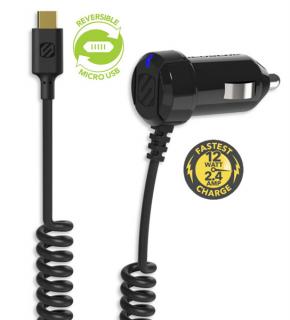 StrikeDRIVE™ incarcator de masina micro USB reversibil EZTIP™ (Negru)