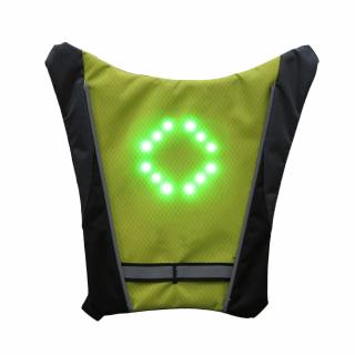 Vesta reflectorizanta de protectie cu semnalizari LED controlate cu telecomanda (Galben)