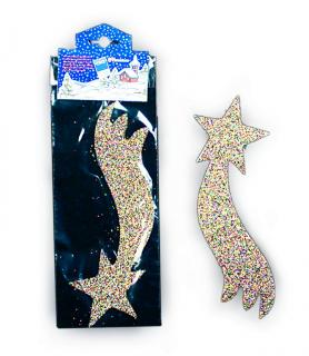 Ornament Cometa argintie 15 cm